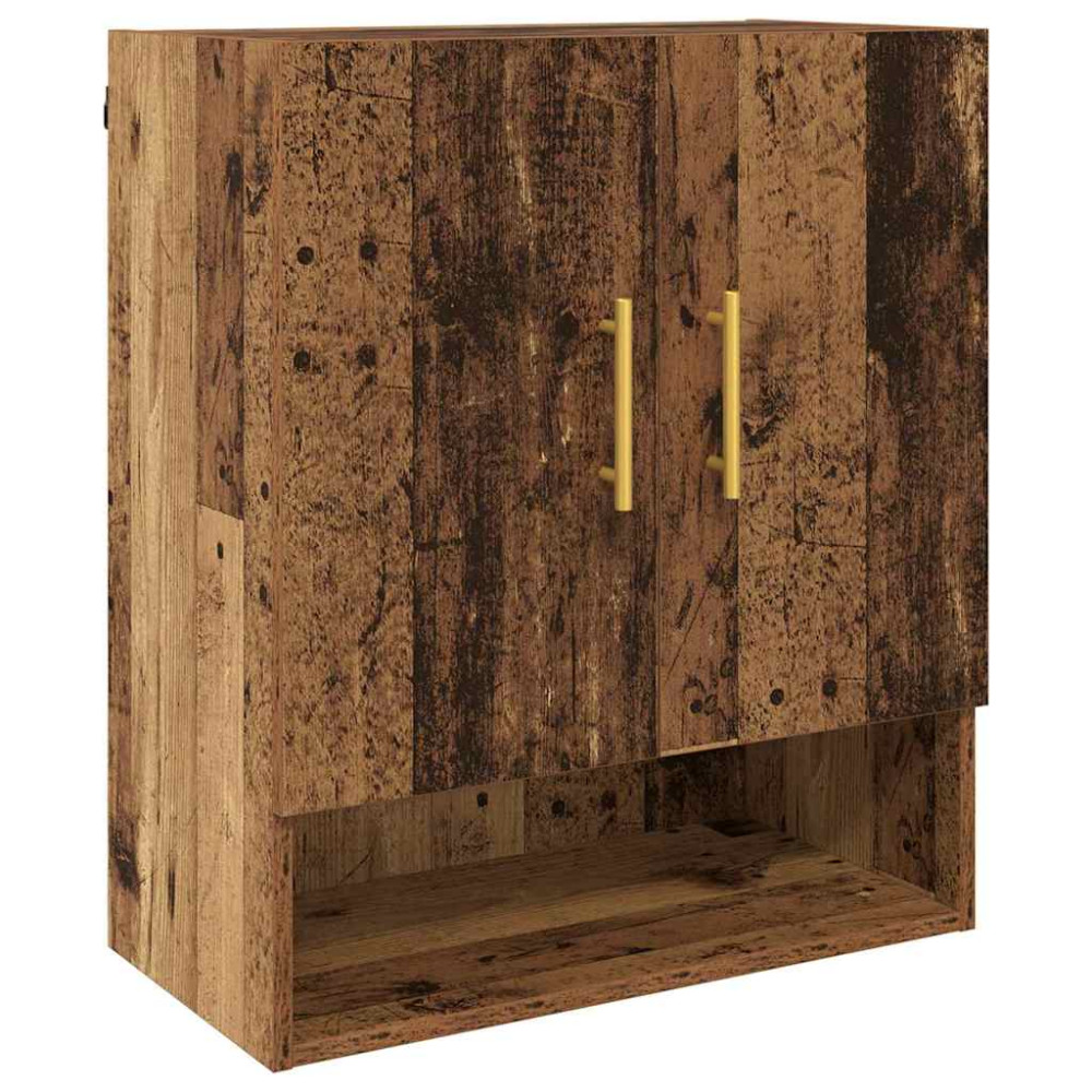 Produktbild för Väggskåp Gammalt trä 60 x 31 x 70 cm Konstruerat trä