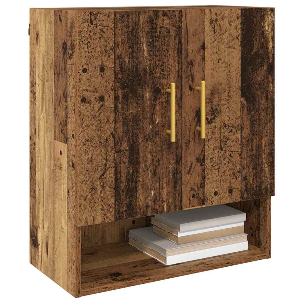Produktbild för Väggskåp Gammalt trä 60 x 31 x 70 cm Konstruerat trä