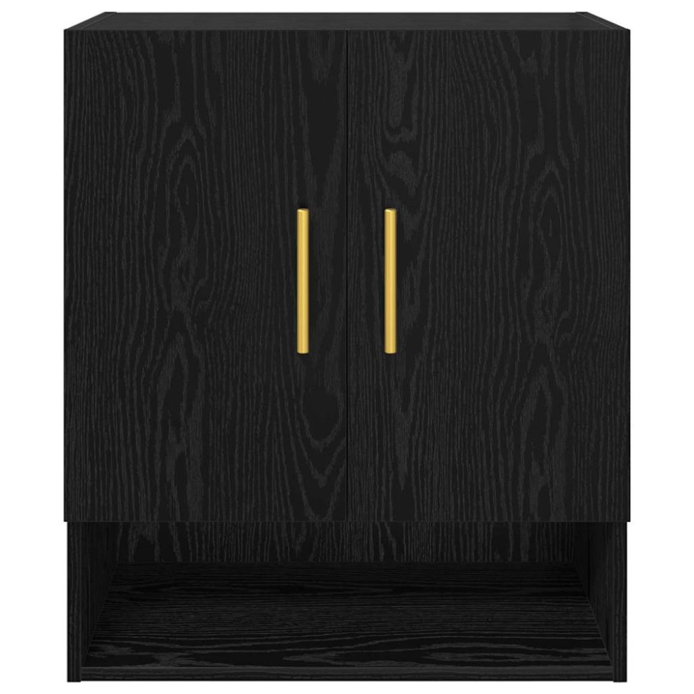 Produktbild för Väggskåp Väggmonterad Svart ek 60 x 31 x 70 cm Konstruerat trä