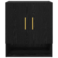 Produktbild för Väggskåp Väggmonterad Svart ek 60 x 31 x 70 cm Konstruerat trä