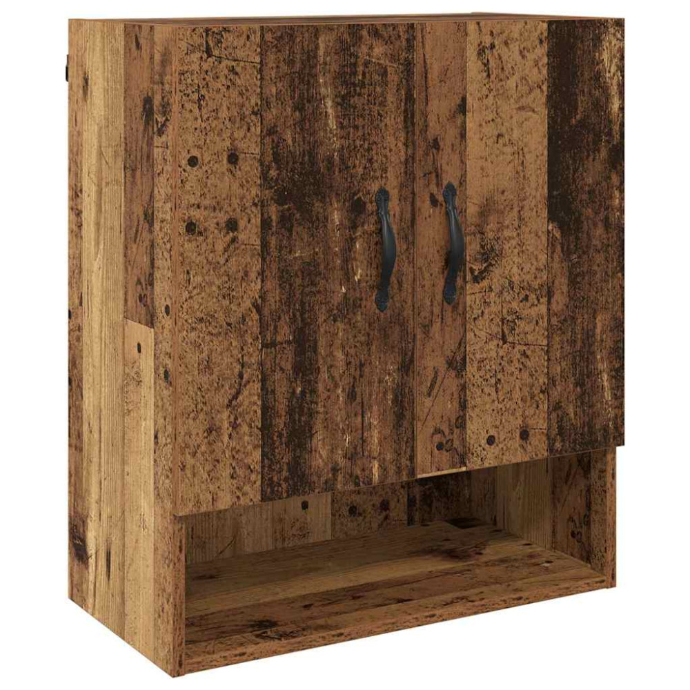 Produktbild för Väggmonterat skåp Gammalt trä 60 x 31 x 70 cm Konstruerat trä