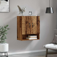 Produktbild för Väggmonterat skåp Gammalt trä 60 x 31 x 70 cm Konstruerat trä