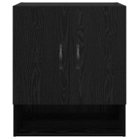 Produktbild för Väggmonterat skåp Svart Ek 60 x 31 x 70 cm Konstruerat trä