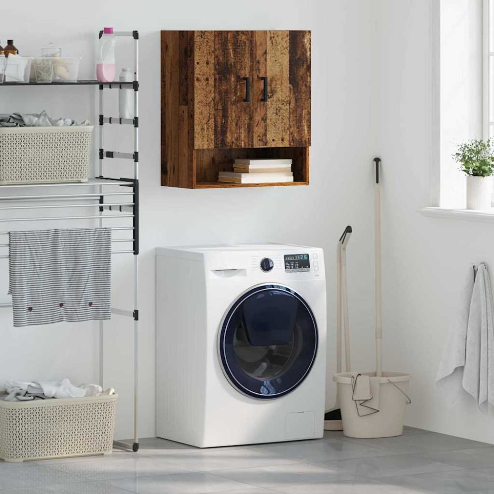 Produktbild för Väggskåp Gammalt trä 60 x 31 x 70 cm Konstruerat trä
