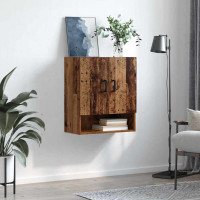 Produktbild för Väggskåp Gammalt trä 60 x 31 x 70 cm Konstruerat trä