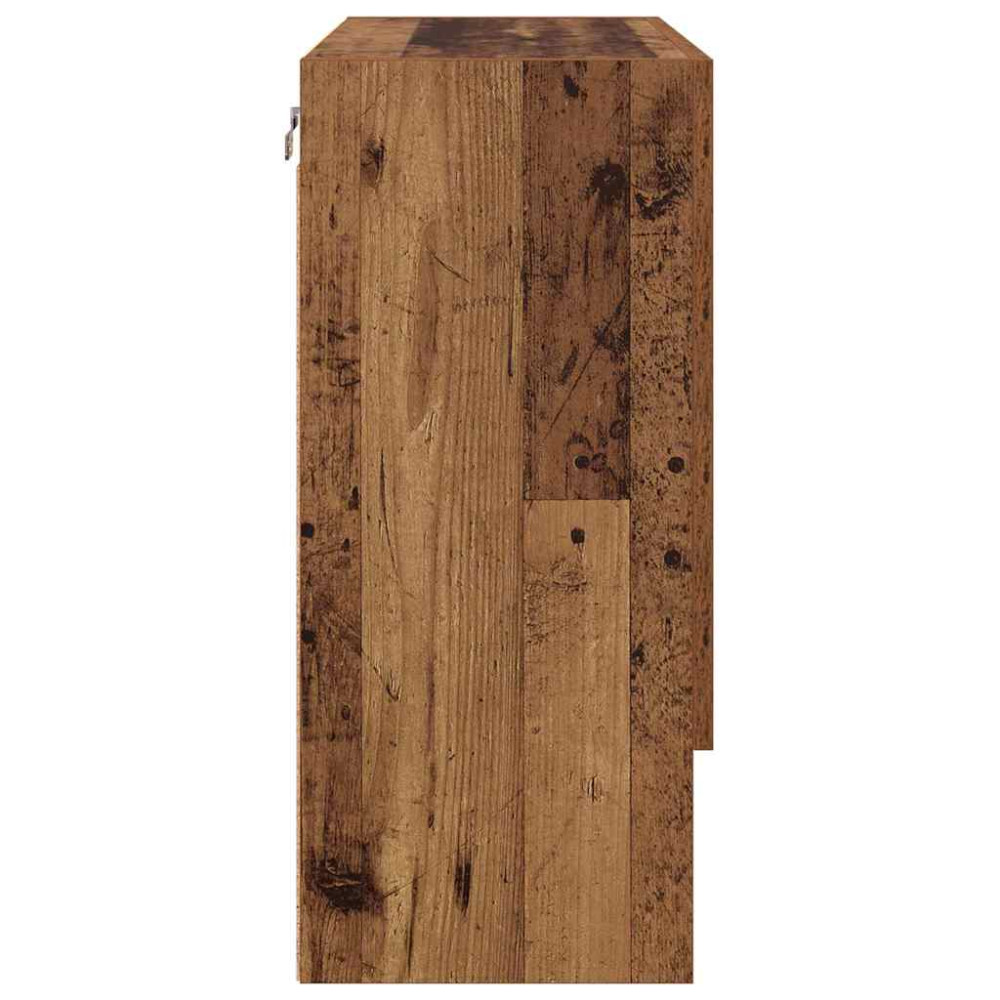 Produktbild för Väggskåp Gammalt trä 60 x 31 x 70 cm Konstruerat trä