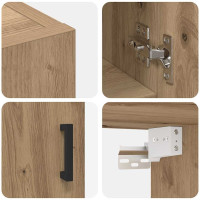 Produktbild för Väggskåp artisan ek 60 x 31 x 70 cm Konstruerat trä