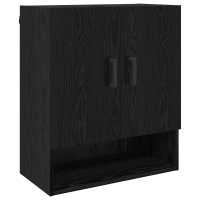 Produktbild för Väggskåp Väggmonterad Svart ek 60 x 31 x 70 cm Konstruerat trä