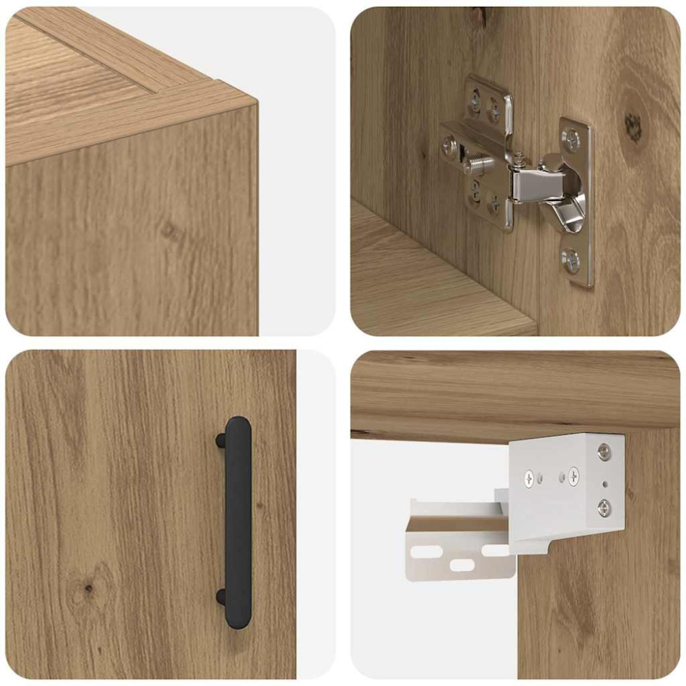 Produktbild för Väggmonterat skåp Artisan Ek 60 x 31 x 70 cm Konstruerat trä