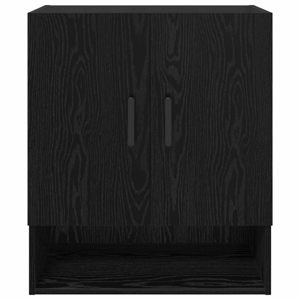 Produktbild för Väggmonterat skåp Svart Ek 60 x 31 x 70 cm Konstruerat trä