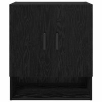 Produktbild för Väggmonterat skåp Svart Ek 60 x 31 x 70 cm Konstruerat trä