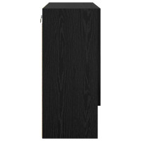 Produktbild för Väggmonterat skåp Svart Ek 60 x 31 x 70 cm Konstruerat trä