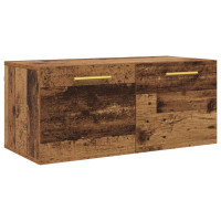 Produktbild för Väggskåp Gammalt trä 80 x 36.5 x 35 cm Konstruerat trä