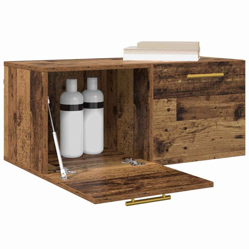 Produktbild för Väggskåp Gammalt trä 80 x 36.5 x 35 cm Konstruerat trä