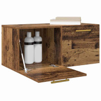 Produktbild för Väggskåp Gammalt trä 80 x 36.5 x 35 cm Konstruerat trä