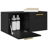 Produktbild för Väggskåp Svart ek 80 x 36.5 x 35 cm Konstruerat trä