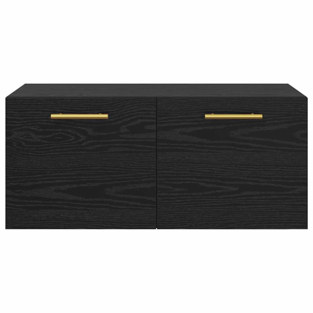 Produktbild för Väggskåp Svart ek 80 x 36.5 x 35 cm Konstruerat trä