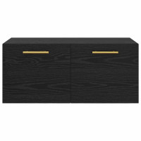 Produktbild för Väggskåp Svart ek 80 x 36.5 x 35 cm Konstruerat trä