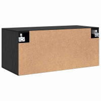 Produktbild för Väggskåp Svart ek 80 x 36.5 x 35 cm Konstruerat trä