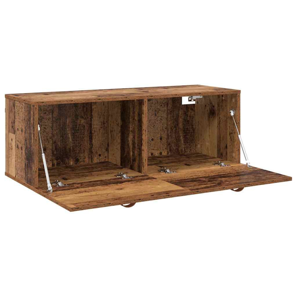 Produktbild för Väggmonterat skåp Väggmonterad Gammalt trä 100 x 36,5 x 35 cm