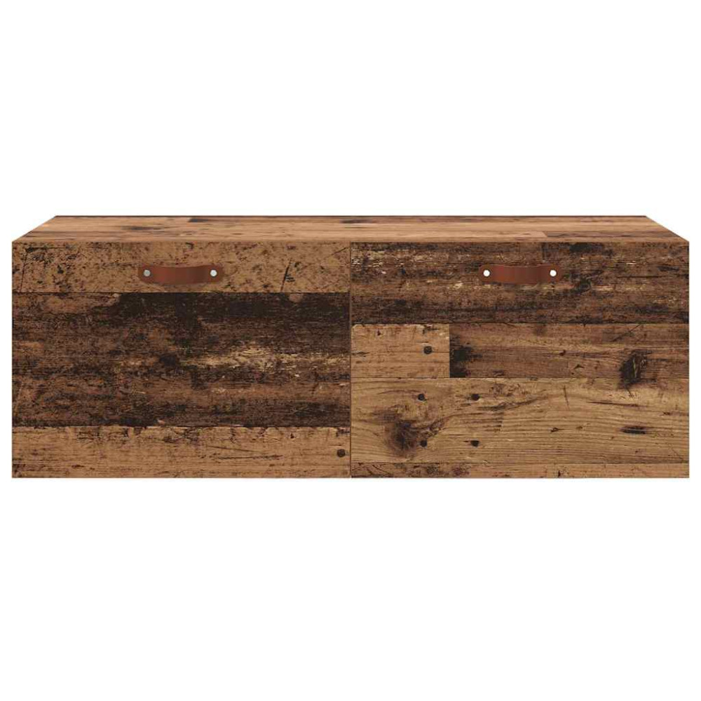 Produktbild för Väggmonterat skåp Väggmonterad Gammalt trä 100 x 36,5 x 35 cm