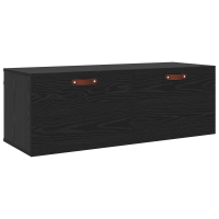 Produktbild för Väggmonterat skåp Svart Ek 100 x 36,5 x 35 cm Konstruerat trä