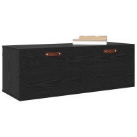 Produktbild för Väggmonterat skåp Svart Ek 100 x 36,5 x 35 cm Konstruerat trä