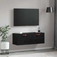 Produktbild för Väggmonterat skåp Svart Ek 100 x 36,5 x 35 cm Konstruerat trä