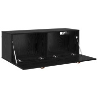 Produktbild för Väggmonterat skåp Svart Ek 100 x 36,5 x 35 cm Konstruerat trä