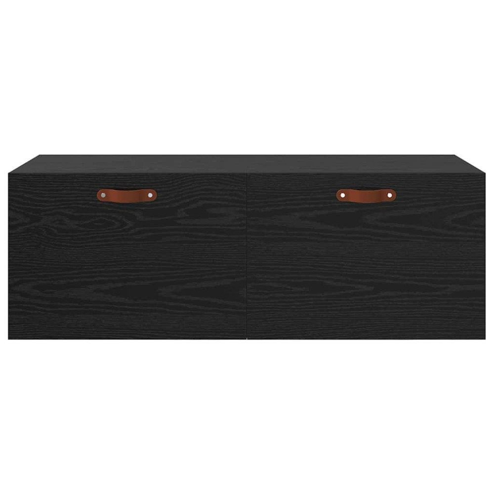 Produktbild för Väggmonterat skåp Svart Ek 100 x 36,5 x 35 cm Konstruerat trä