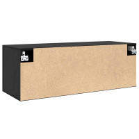Produktbild för Väggmonterat skåp Svart Ek 100 x 36,5 x 35 cm Konstruerat trä