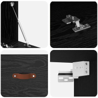 Produktbild för Väggmonterat skåp Svart Ek 100 x 36,5 x 35 cm Konstruerat trä