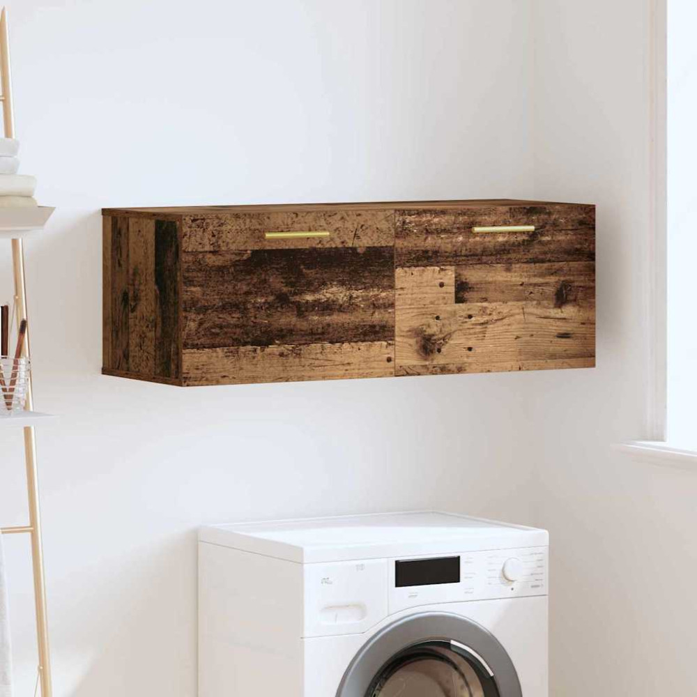 Produktbild för Väggskåp Gammalt trä 100 x 36.5 x 35 cm Konstruerat trä
