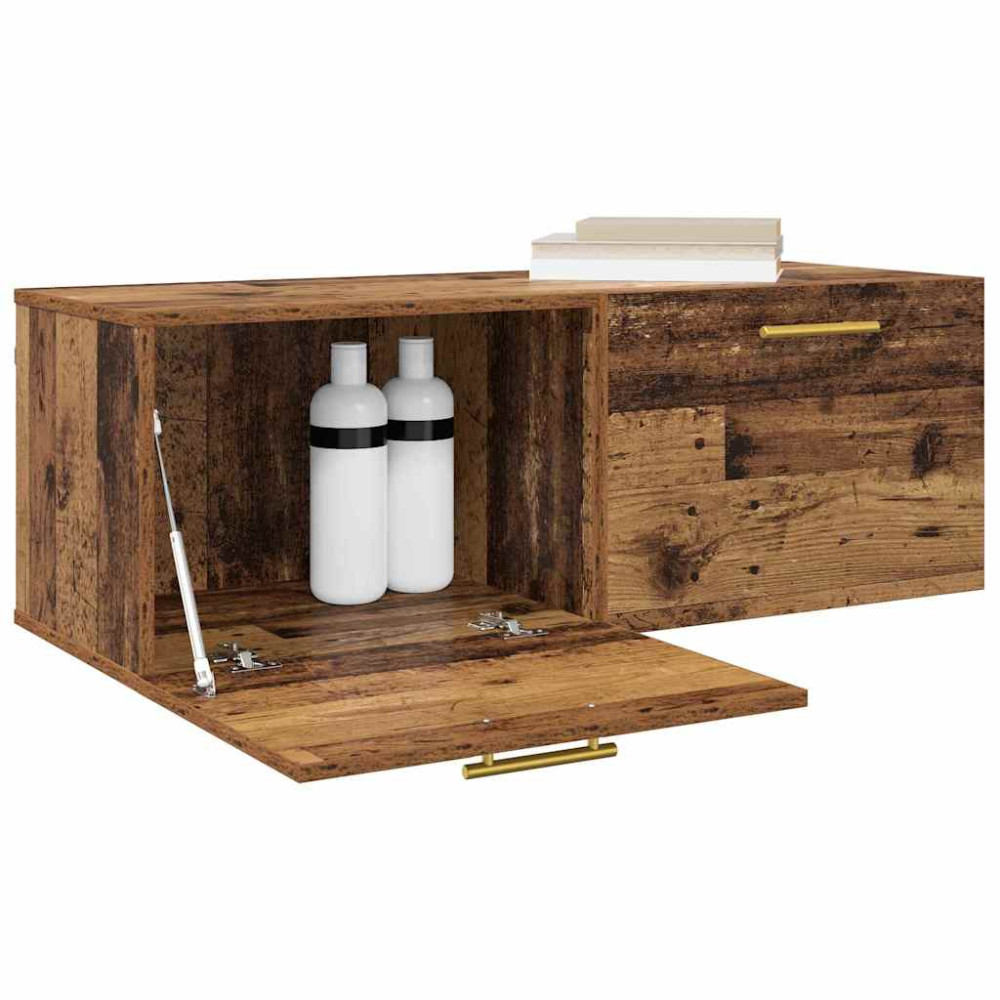 Produktbild för Väggskåp Gammalt trä 100 x 36.5 x 35 cm Konstruerat trä