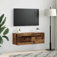 Produktbild för Väggskåp Gammalt trä 100 x 36.5 x 35 cm Konstruerat trä