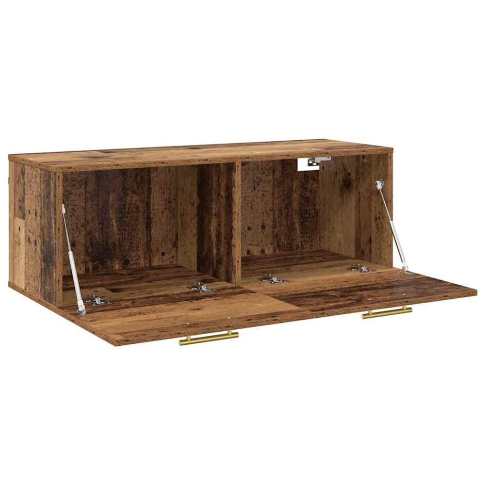 Produktbild för Väggskåp Gammalt trä 100 x 36.5 x 35 cm Konstruerat trä