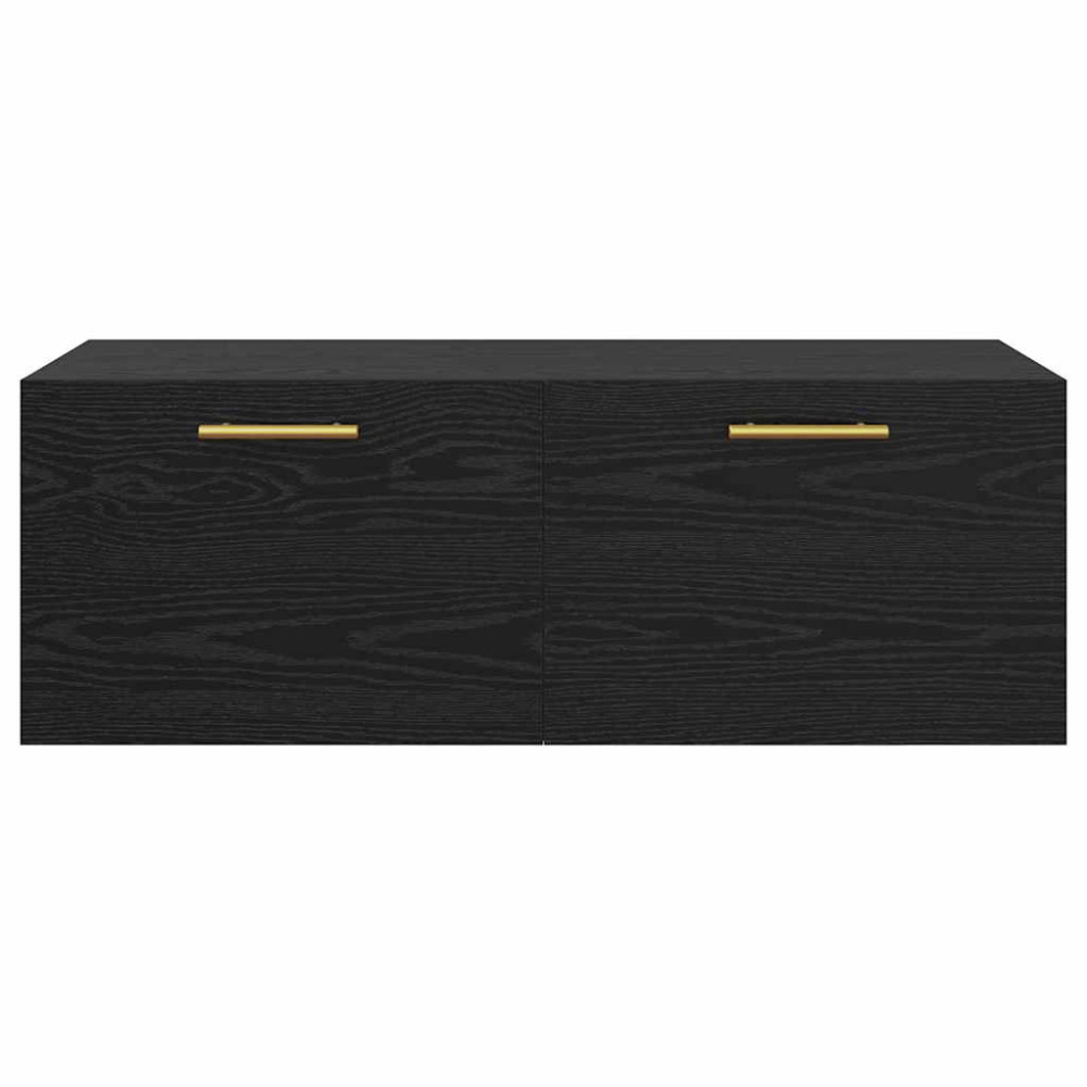 Produktbild för Väggskåp Svart ek 100 x 36.5 x 35 cm Konstruerat trä
