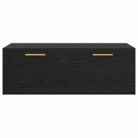 Produktbild för Väggskåp Svart ek 100 x 36.5 x 35 cm Konstruerat trä