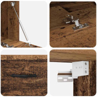 Produktbild för Väggmonterat skåp Väggmonterad Gammalt trä 100 x 36,5 x 35 cm