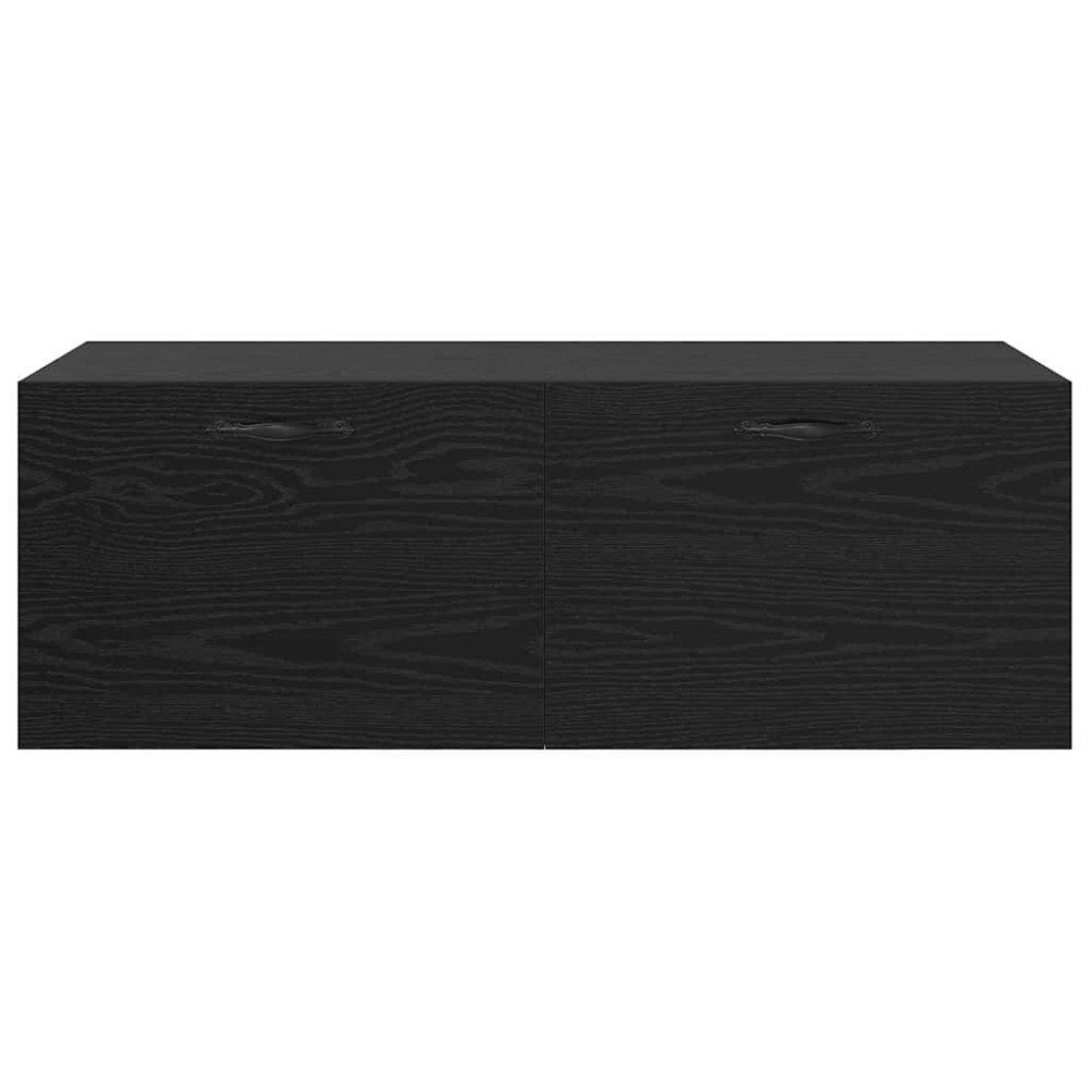 Produktbild för Väggmonterat skåp Svart Ek 100 x 36,5 x 35 cm Konstruerat trä