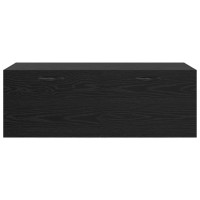 Produktbild för Väggmonterat skåp Svart Ek 100 x 36,5 x 35 cm Konstruerat trä