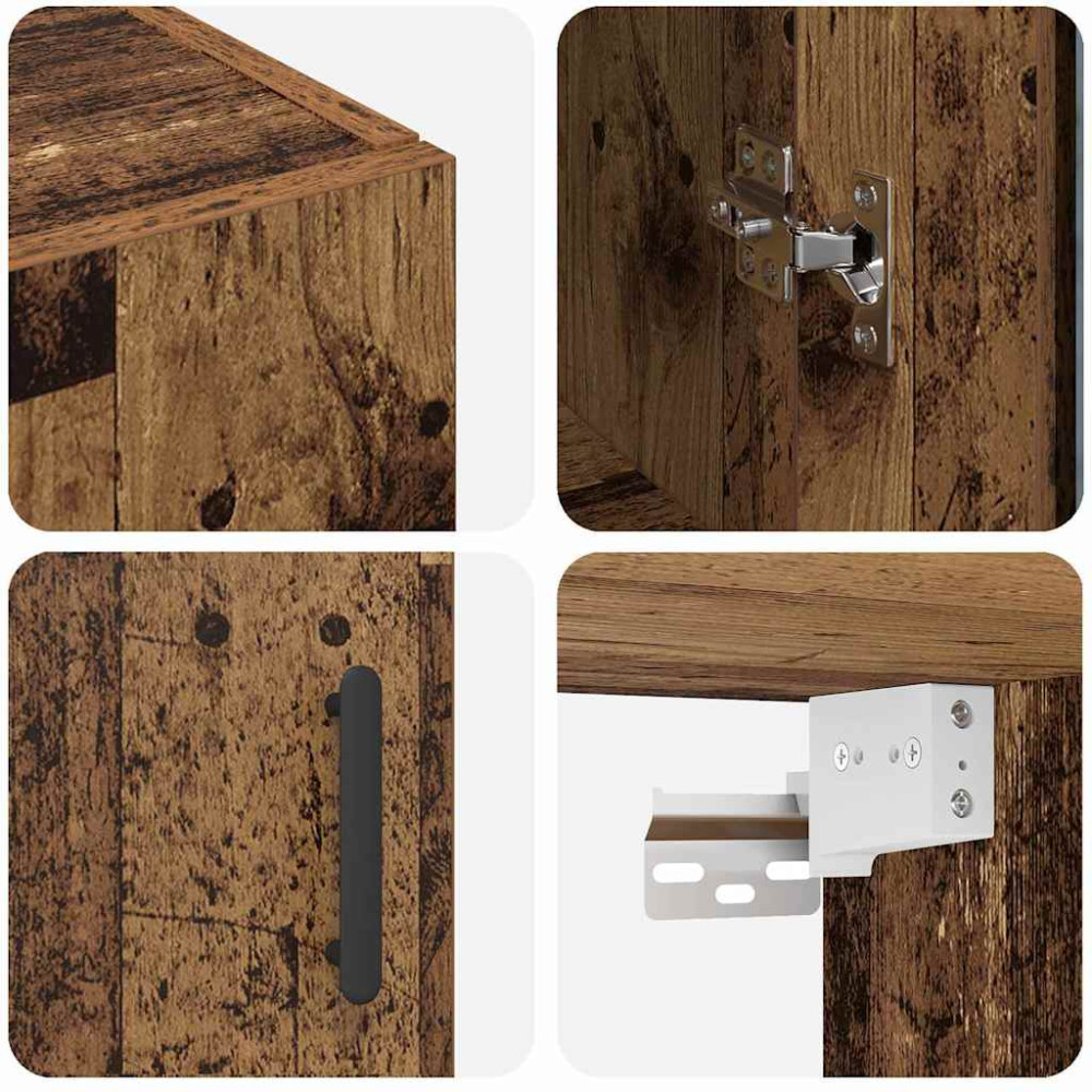 Produktbild för Sideboard Gammalt trä 69,5 x 34 x 90 cm Konstruerat trä
