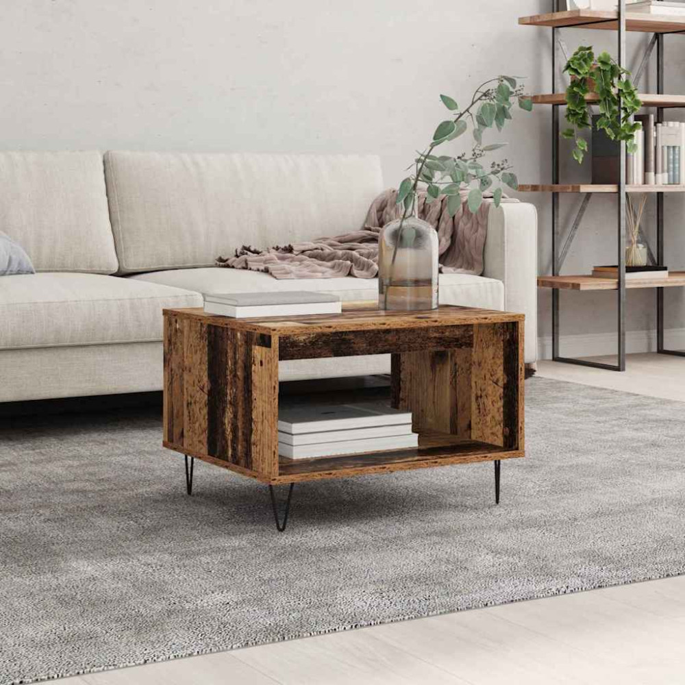 Produktbild för Kaffeebord Gammalt trä 60 x 50 x 40 cm Konstruerat trä