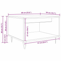Produktbild för Kaffeebord Gammalt trä 60 x 50 x 40 cm Konstruerat trä