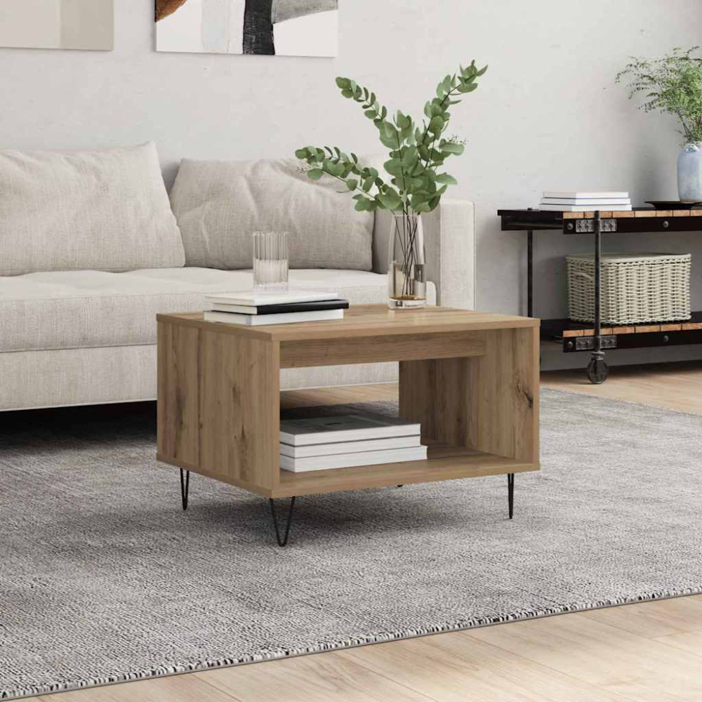 Produktbild för Kaffeebord artisan ek 60 x 50 x 40 cm Konstruerat trä