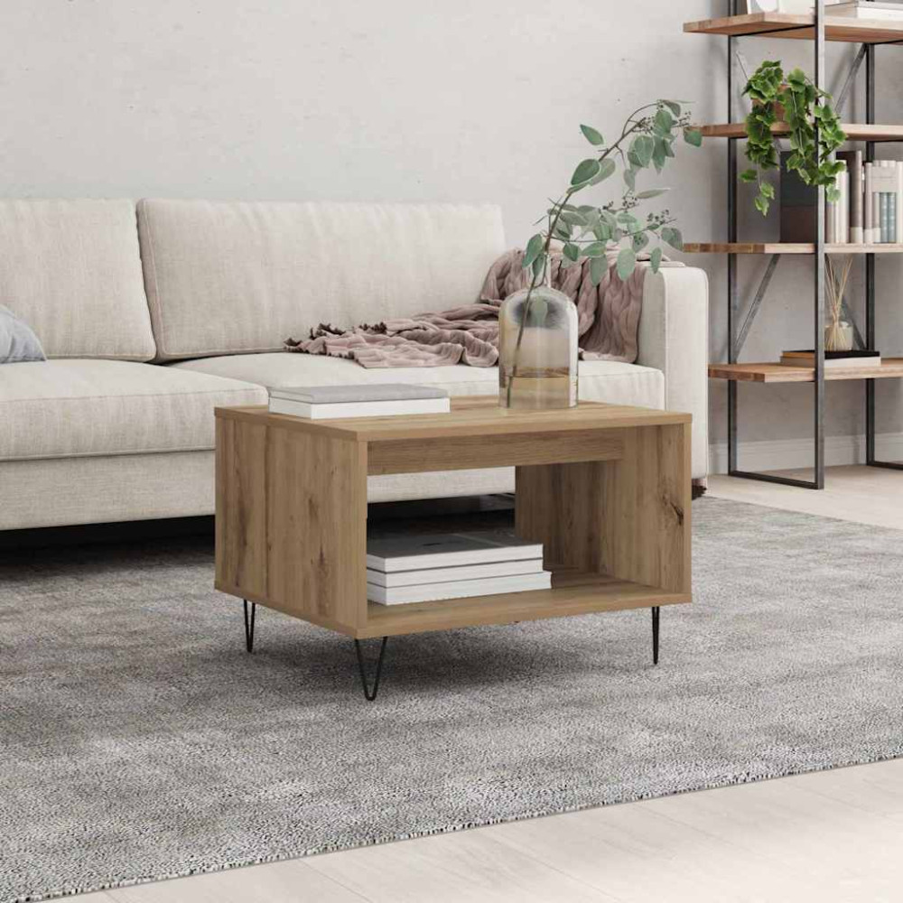 Produktbild för Kaffeebord artisan ek 60 x 50 x 40 cm Konstruerat trä