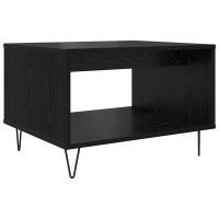 Produktbild för Kaffeebord Svart ek 60 x 50 x 40 cm Konstruerat trä