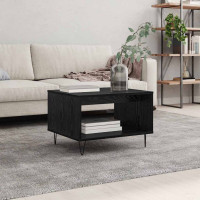 Produktbild för Kaffeebord Svart ek 60 x 50 x 40 cm Konstruerat trä