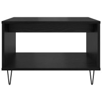 Produktbild för Kaffeebord Svart ek 60 x 50 x 40 cm Konstruerat trä