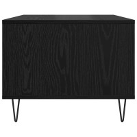Produktbild för Kaffeebord Svart ek 60 x 50 x 40 cm Konstruerat trä